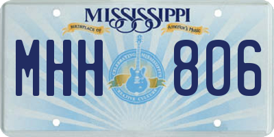 MS license plate MHH806