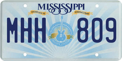 MS license plate MHH809