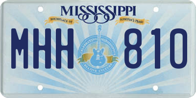 MS license plate MHH810