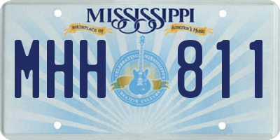 MS license plate MHH811