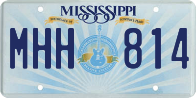 MS license plate MHH814