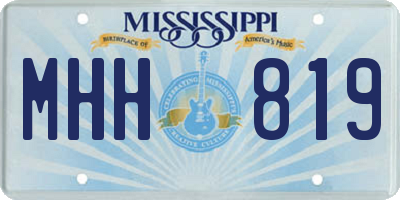MS license plate MHH819