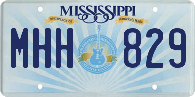 MS license plate MHH829
