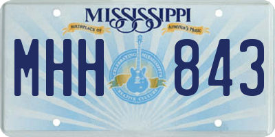 MS license plate MHH843