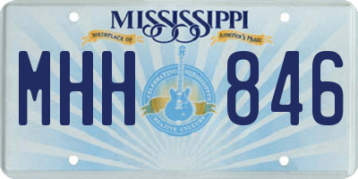 MS license plate MHH846