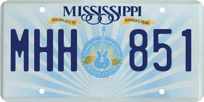 MS license plate MHH851