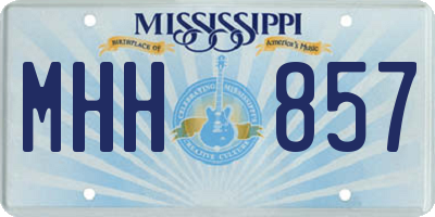 MS license plate MHH857