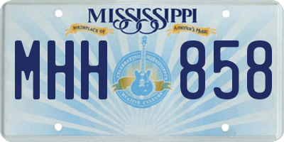 MS license plate MHH858