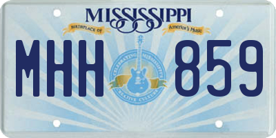 MS license plate MHH859