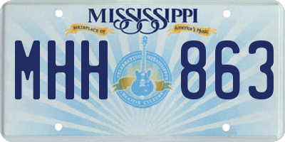 MS license plate MHH863