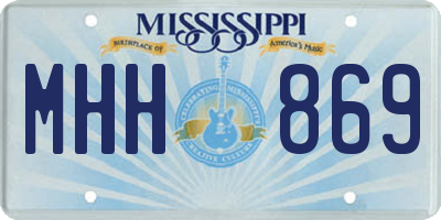 MS license plate MHH869