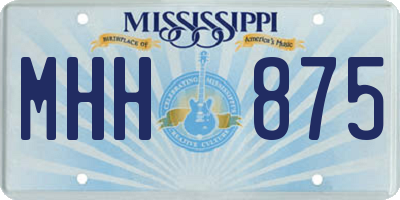 MS license plate MHH875