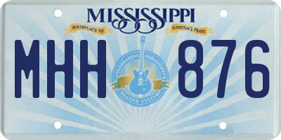 MS license plate MHH876