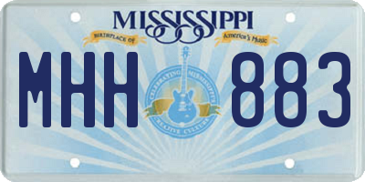 MS license plate MHH883