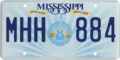 MS license plate MHH884