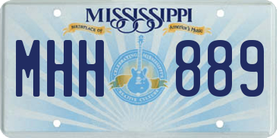 MS license plate MHH889
