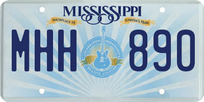 MS license plate MHH890