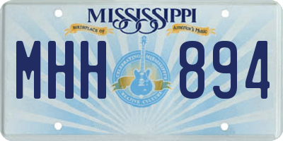 MS license plate MHH894