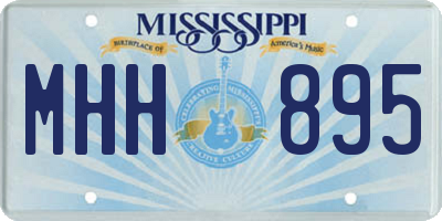 MS license plate MHH895