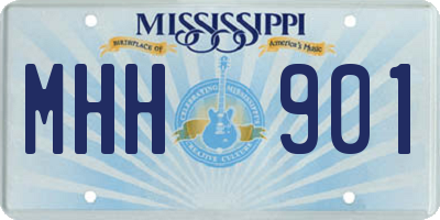 MS license plate MHH901