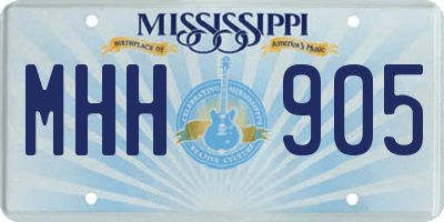 MS license plate MHH905
