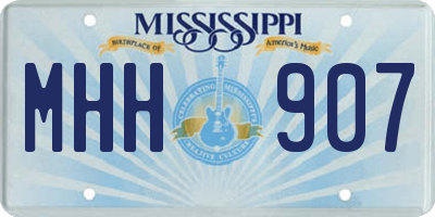 MS license plate MHH907