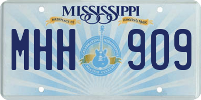 MS license plate MHH909