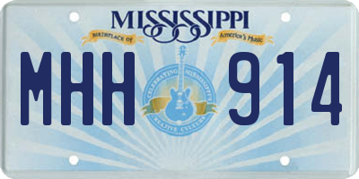MS license plate MHH914