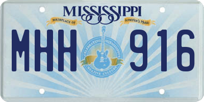 MS license plate MHH916