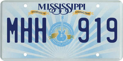 MS license plate MHH919