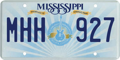 MS license plate MHH927