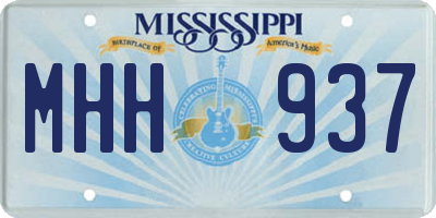 MS license plate MHH937