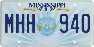 MS license plate MHH940