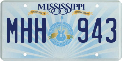 MS license plate MHH943