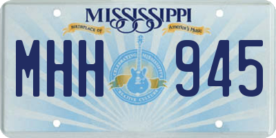 MS license plate MHH945