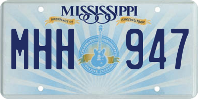 MS license plate MHH947