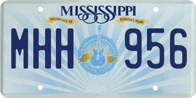 MS license plate MHH956