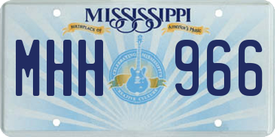 MS license plate MHH966