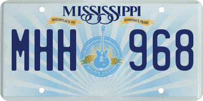 MS license plate MHH968