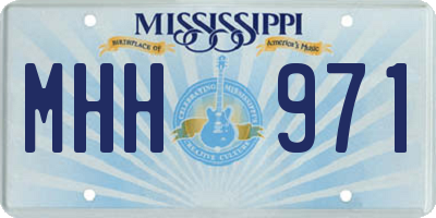 MS license plate MHH971