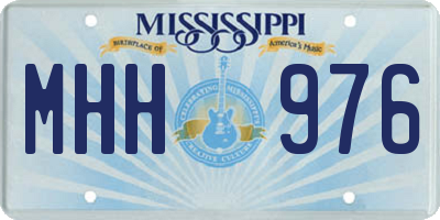 MS license plate MHH976