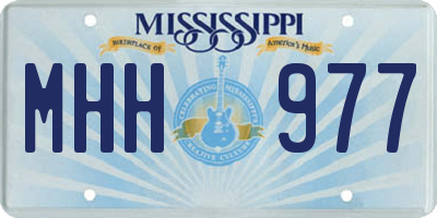 MS license plate MHH977