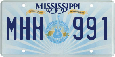 MS license plate MHH991