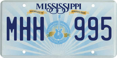 MS license plate MHH995
