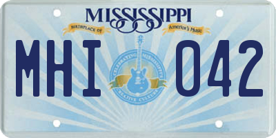 MS license plate MHI042