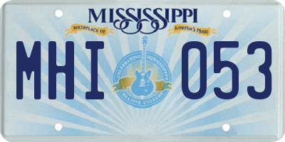 MS license plate MHI053