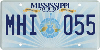 MS license plate MHI055