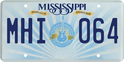 MS license plate MHI064