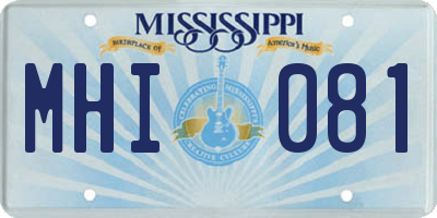 MS license plate MHI081