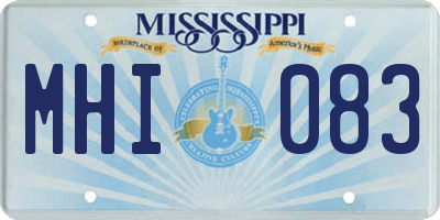 MS license plate MHI083